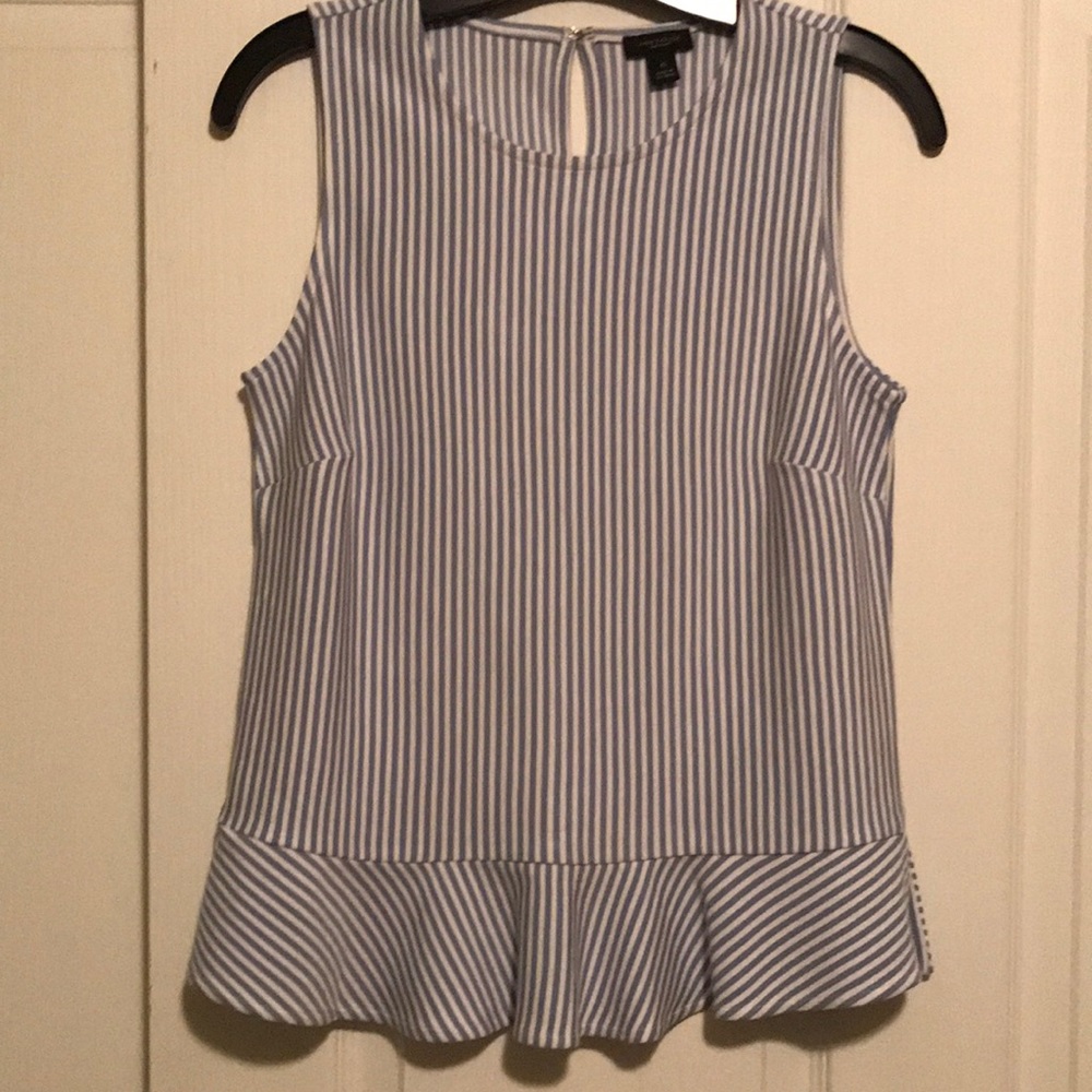 Ann Taylor Blue & White Top
